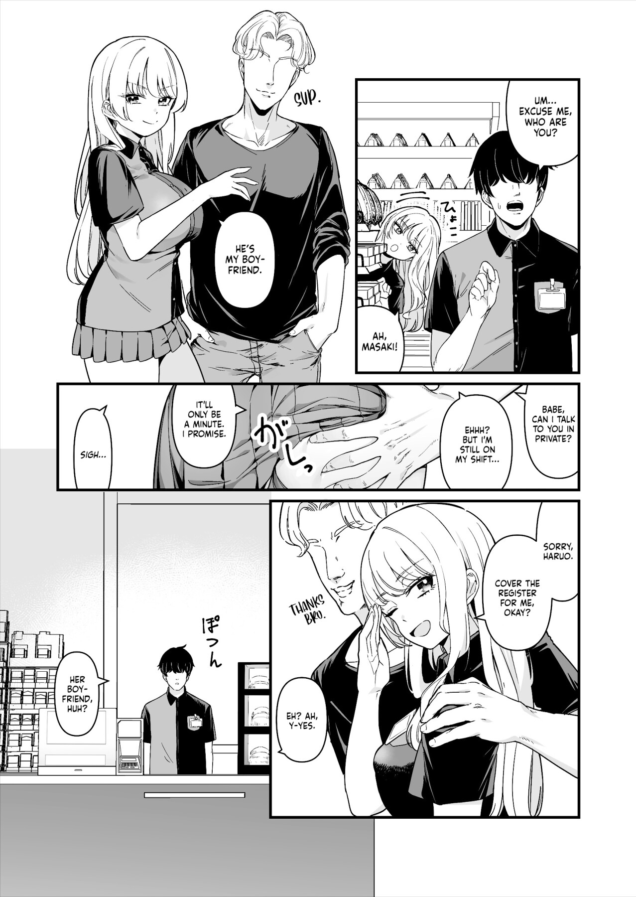Hentai Manga Comic-I Had Wild Sex with a Taken Busty Gyaru Part-Timer!-Read-4